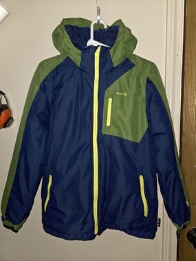 Kamik Boys' Navy & Olive Hooded Winter Jacket